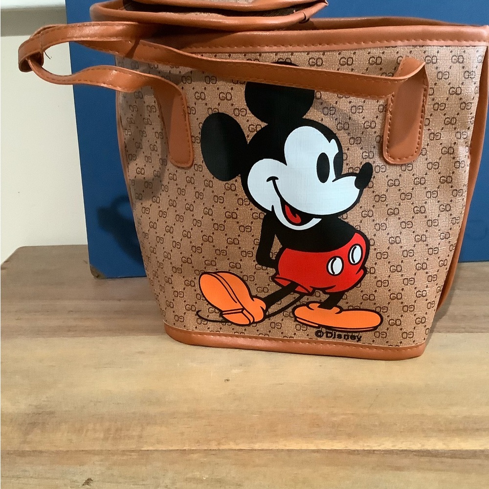 Disney Mickey Mouse Brown Tote Bag